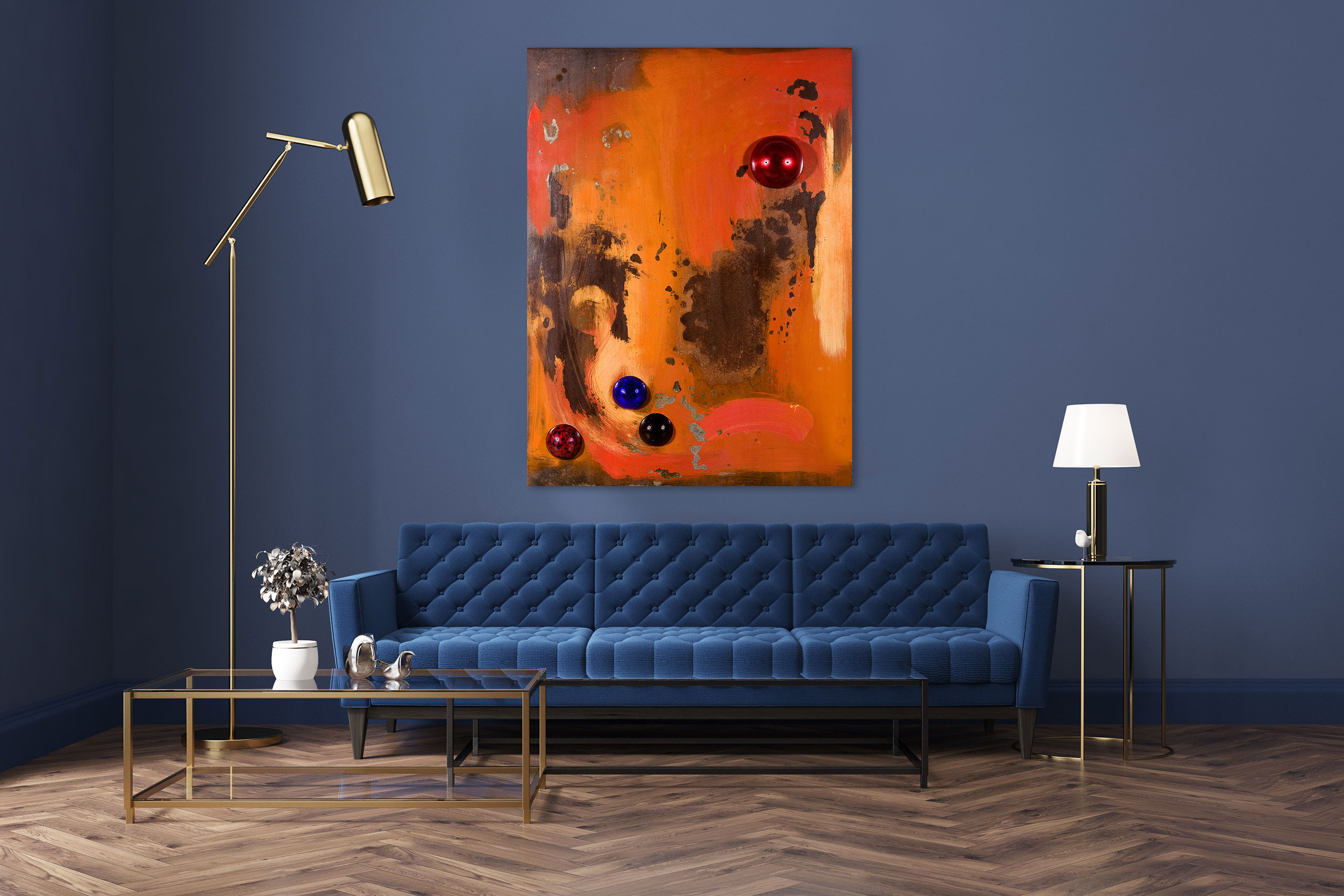 Vintage Modern Orange v.02 by Jacqueline Gilmore