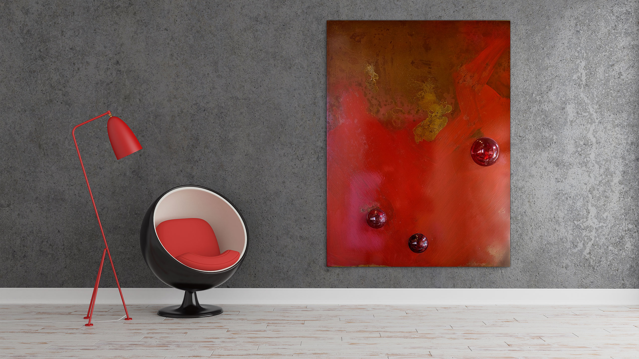 Vintage Modern Red v.04 by Jacqueline Gilmore