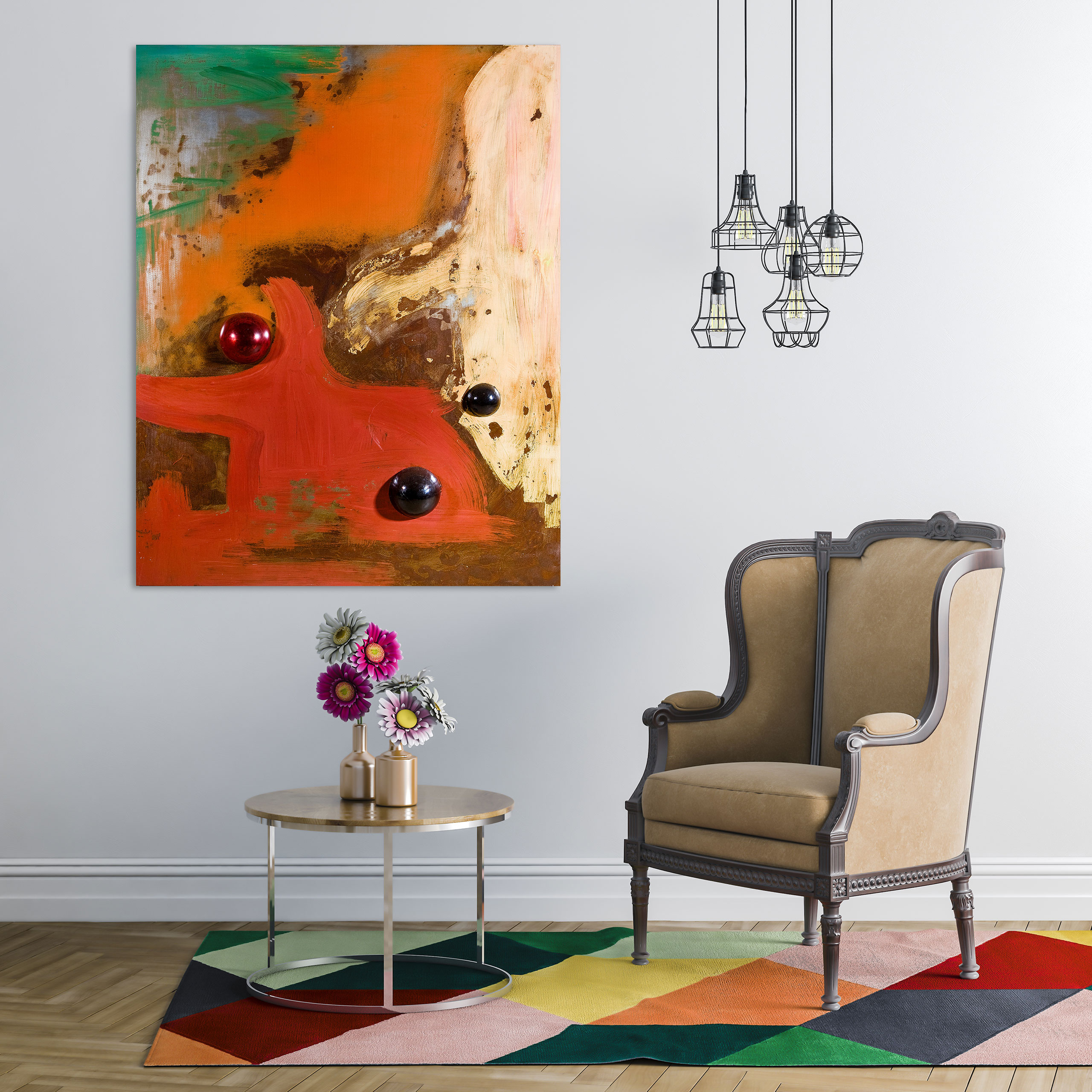 Vintage Modern Red Green v.01 by Jacqueline Gilmore